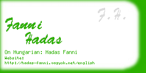 fanni hadas business card